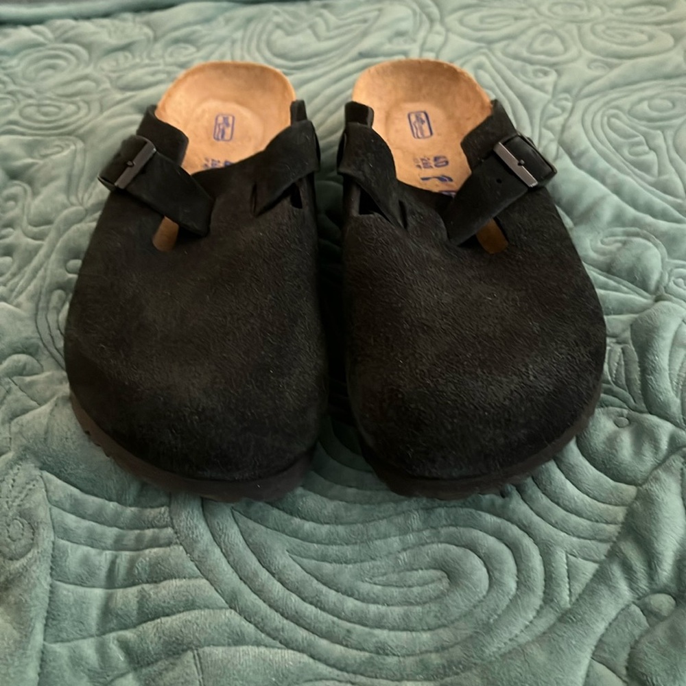 Birkenstock Boston, Soft Footbed Suede Clog size 40